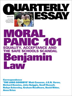 cover image of Quarterly Essay 67 Moral Panic 101